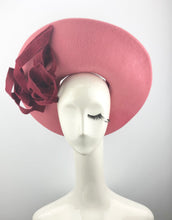 Pink Felt Halo with Maroon Sculptured Accents