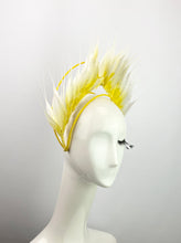 Yellow and White Ombré Feather Crown