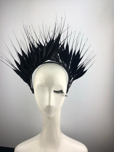 Feather Crown Black NYFW