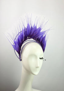 Purple Ombré Feather Crown