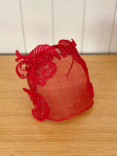 Red Lace Embellished Visor